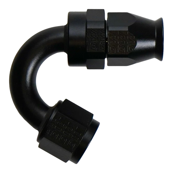 Terminal de manguera PTFE 150 grados 8AN hembra flare giratorio con ferrule/oliva DeatschWerks