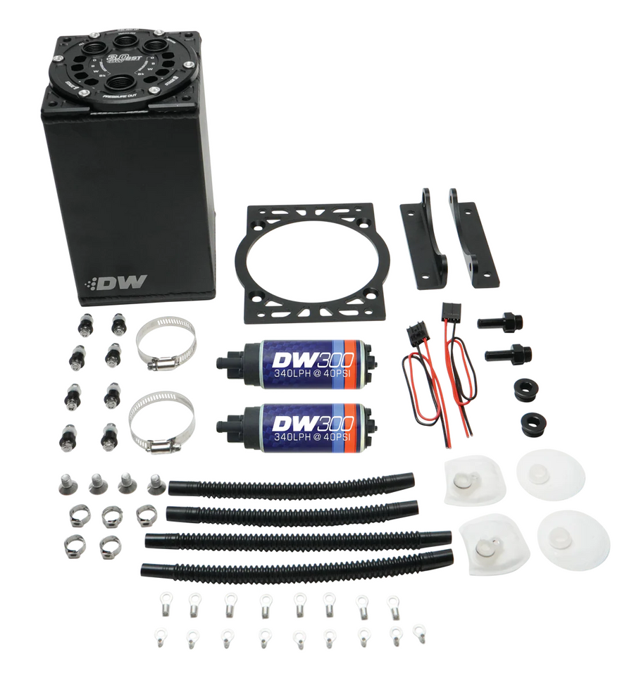 3.0L DeatschWerks DW300 Dual Pump Surge Tank – otra vista