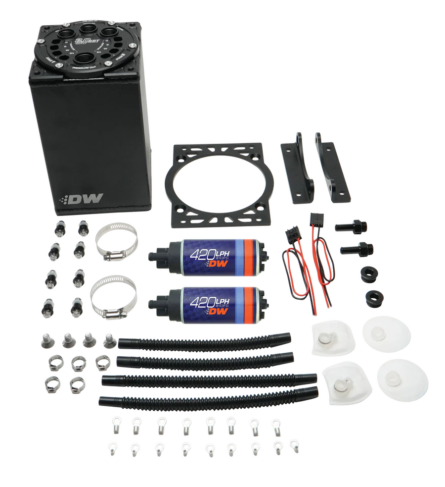 3.0L DeatschWerks Dual DW420 Pump Surge Tank – otra vista