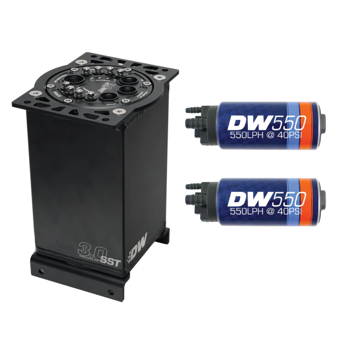 Depósito de compensación de 3,0 L con bombas dobles DW550 de DeatschWerks