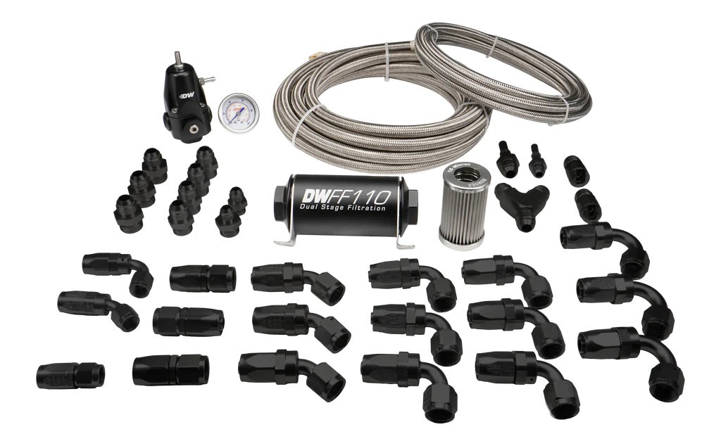 Kit de tuberías de retorno CPE 8AN de alimentación con retorno 6AN DeatschWerks para Toyota Supra A90 / BMW M3 / M4