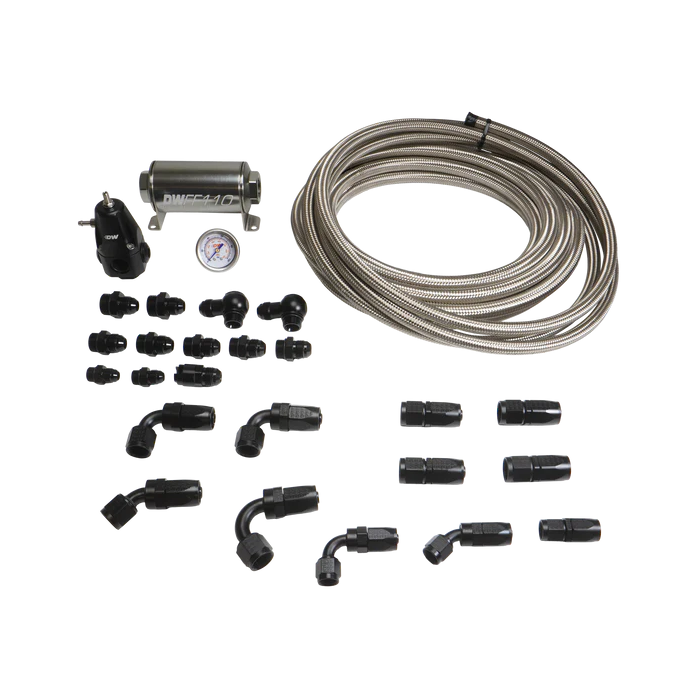 Kit de tuberías de acero inoxidable 8AN CPE DeatschWerks para BMW Serie 3 E36 E46 1992-2006
