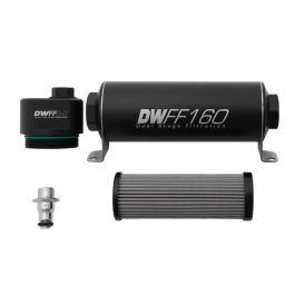 Regulador de filtro de combustible mecanizado DWFFR-X de 160 mm y 10 micras de DeatschWerks