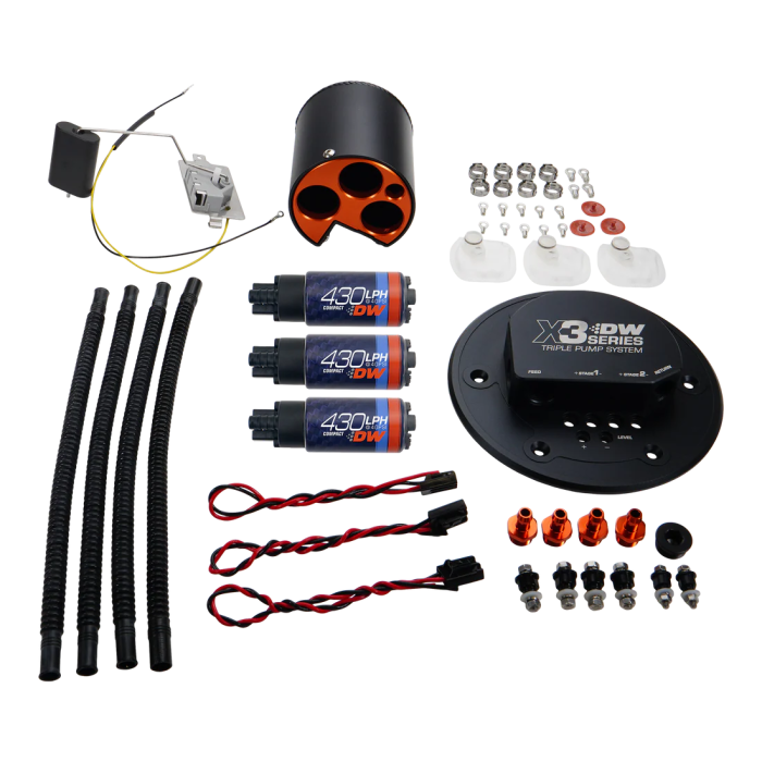 X3 Module with DW430c Pumps and DeatschWerks Installation Kit for 1998-2004 Ford Mustang