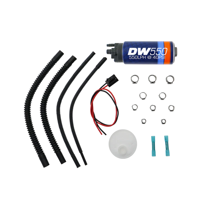 Bomba de combustible universal de 46 mm DW550 DeatschWerks, 550 l/h, 40 psi.