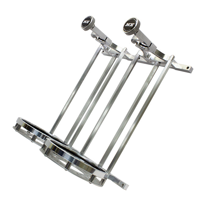 Soporte billet de botella vertical montaje plano para doble botella de 10 lb Nitrous Express NX 11208SB-10