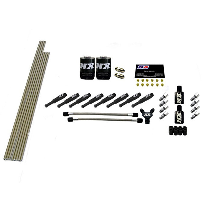 Kit de instalación de admisión con boquillas Dry 1/8 de 8 cilindros con todo el material necesario Nitrous Express NX 13382