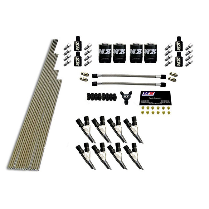 Kit de instalación de admisión con boquillas STD de 8 cilindros con todo el material necesario Nitrous Express NX 13384
