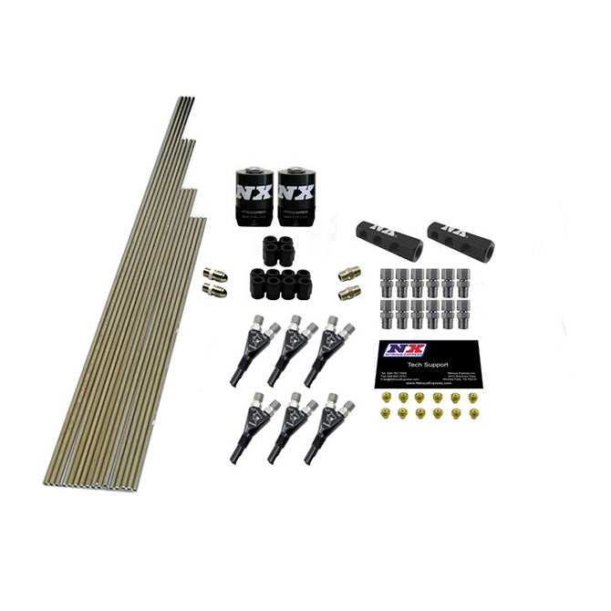 Kit de instalación Shark de 6 cilindros con solenoides y jets de 150 CV Nitrous Express NX 13391