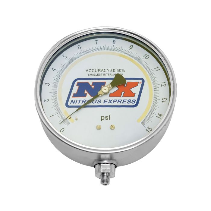 Manómetro de presión de combustible certificado de 6" solamente (manómetro de la pieza n.° 15529) Nitrous Express NX 15530