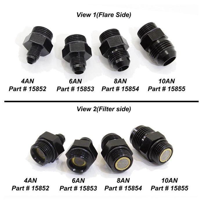 Adaptador de filtro ORB AN4 a AN8 para Lightning 375 Nitrous Express NX 15852