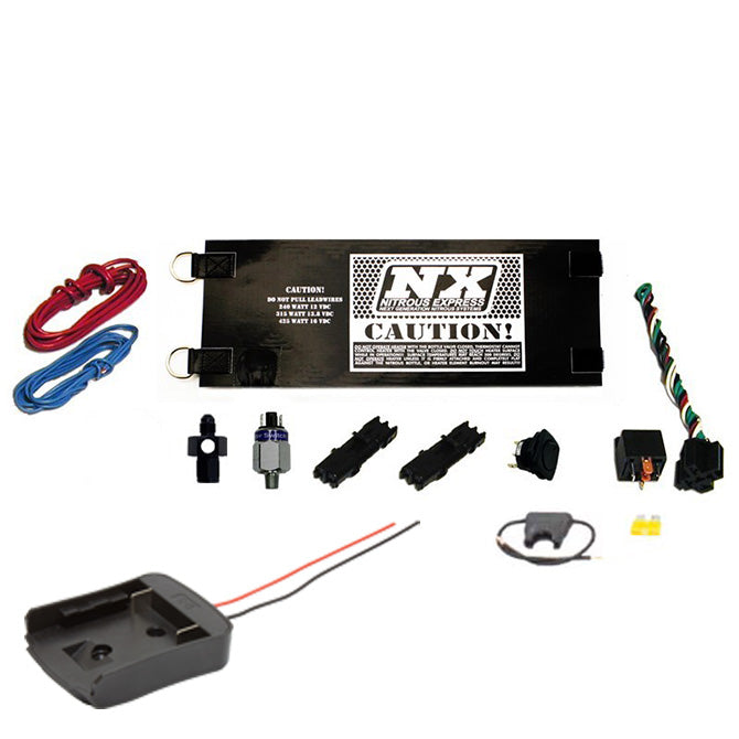 Calentador de botella independiente a batería para botellas de 10-15 lb (6AN) con batería tipo Milwaukee Nitrous Express NX 15941-MWQ