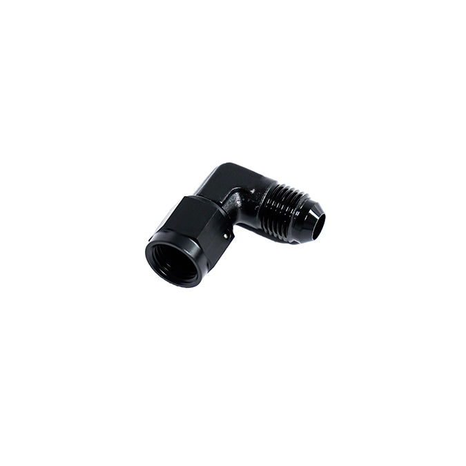 Racor giratorio 90° AN6 macho x hembra negro Nitrous Express NX 16397-90