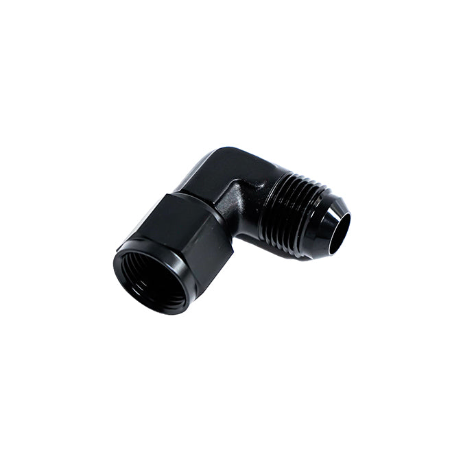 Racor giratorio 90° AN10 macho x hembra negro Nitrous Express NX 16399-90
