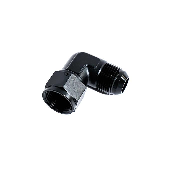Racor giratorio 90° AN12 macho x hembra negro Nitrous Express NX 16400-90
