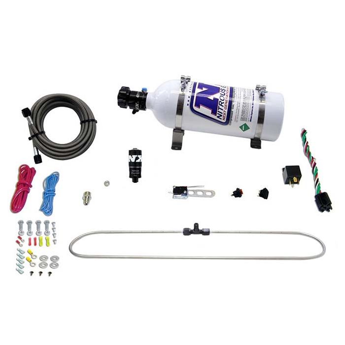 El anillo de pulverización N-Tercooler reduce la temperatura de entrada de aire en aplicaciones turbo con el sistema de óxido nitroso Bootle Nitrous Express NX 20000-05 de 5 lb.