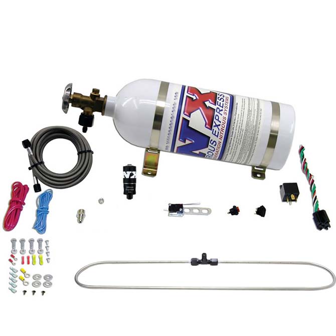 Sistema de anillo pulverizador N-Tercooler para CO2 con botella de 10LB Nitrous Express NX 20000C-10