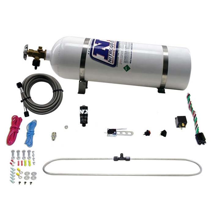 Anillo rociador N-Tercooler para CO2 que reduce la temperatura de entrada de aire en aplicaciones turbo con botella de 15 lb de Nitrous Express NX 20000C-15