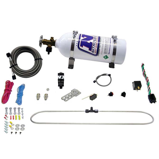 Anillo de pulverización N-Tercooler para CO2 que reduce la temperatura de admisión en aplicaciones turbo, con botella de 5 Lb, Nitrous Express NX 20000CR-05