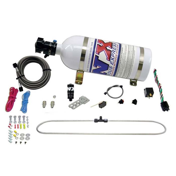 Anillo rociador N-Tercooler para CO2 que reduce la temperatura de entrada de aire en aplicaciones turbo con botella de 15 lb de Nitrous Express NX 20000CR-15