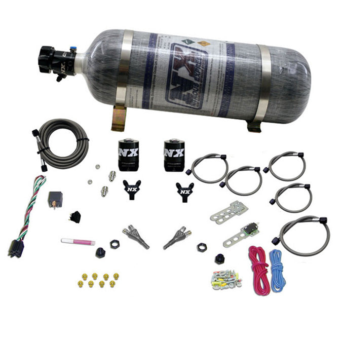Doble boquilla con botella composite de 12 Lb para Dodge V-8 TBI 1992-1995 (50-150 CV) Nitrous Express NX 20213-12