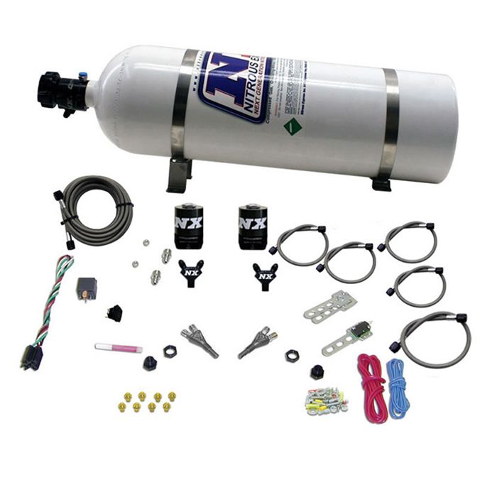 Nitrous Express NX 20213-15 Dodge V-8 TBI 1992-1995 (50-150 Hp) Single Nozzle System with 15lb bottle