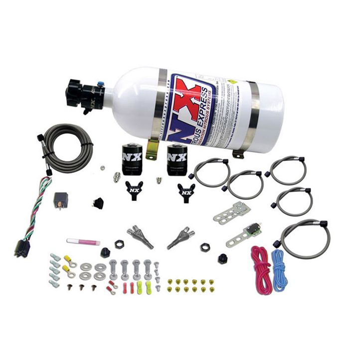 Boquilla doble con botella de 10 lb para Dodge Viper EFI (100-300 Hp) Nitrous Express NX 20325-10