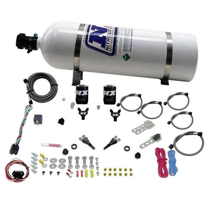 Boquilla doble (35-150 CV) con botella de 6,8 kg para Nissan / Infiniti Nitrous Express NX 20716-15