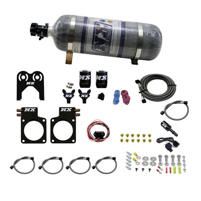 Nitrous oxide injection system (50-150 hp) with 12 lb carbon fiber bottle for Nissan GT-R R35 Nitrous Express NX 20717-12