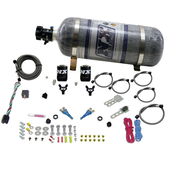 Doble boquilla con botella de 12 Lb para BMW EFI todos (50-300 CV) Nitrous Express NX 20816-12