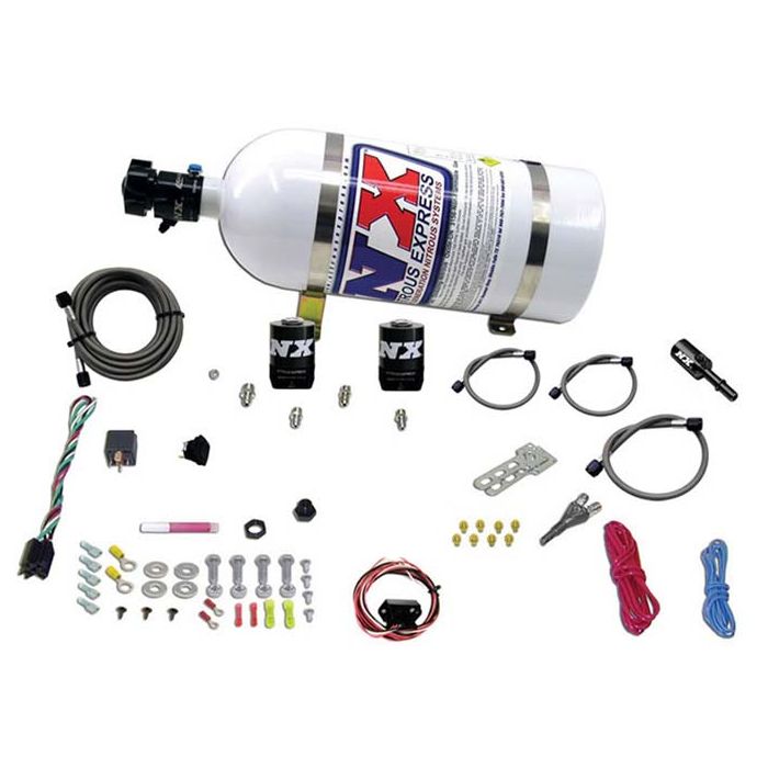 Hemi and SRT8 Single Nozzle Electronic Throttle Control System (35-150 Hp) with Nitrous Express NX 20918-10 10lb Bottle