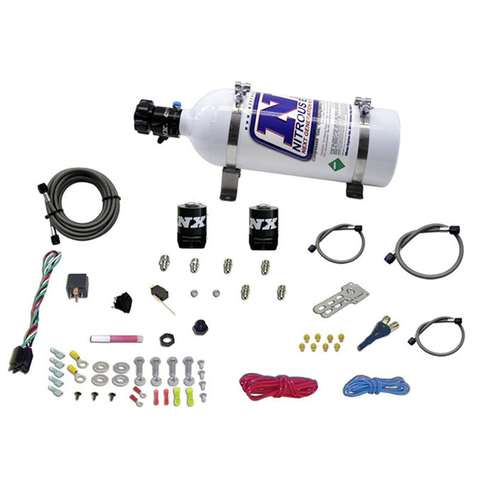 Sistema de una boquilla con botella de 5 Lb para todos los GM EFI (35-50-75-100-150 CV) Nitrous Express NX 20920-05
