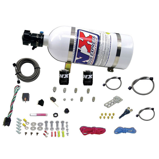 Sistema de una boquilla con botella de 10 Lb para todos los GM EFI (35-50-75-100-150 CV) Nitrous Express NX 20920-10