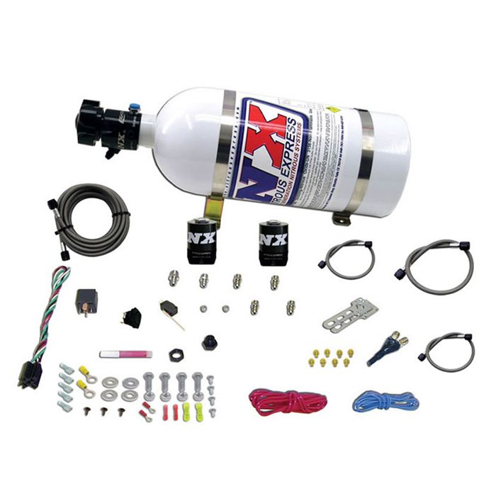 Sistema de boquilla única con botella de 10 lb para todos los sistemas GM EFI (35-50-75-100-150 Hp) Nitrous Express NX 20920-10
