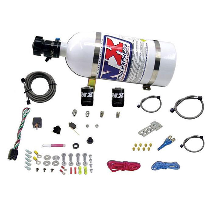Single nozzle system with 10 lb bottle for all Dodge EFI models (35-50-75-100-150 Hp) Nitrous Express NX 20921-10