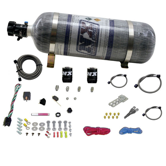 Kit de nitro de una boquilla con botella composite de 12 Lb para todos los modelos Dodge EFI (35-50-75-100-150 CV) Nitrous Express NX 20921-12