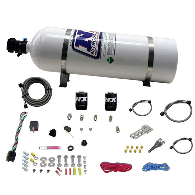 Sistema EFI de un solo nozzle con botella de 15 Lb para Ford (35-50-75-100-150 CV) Nitrous Express NX 20922-15