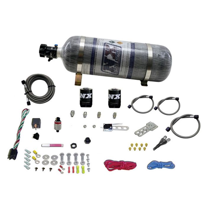 Sistema de óxido nitroso Instaboost EFI con botella de carbón de 12 lb Nitrous Express NX 20929-12