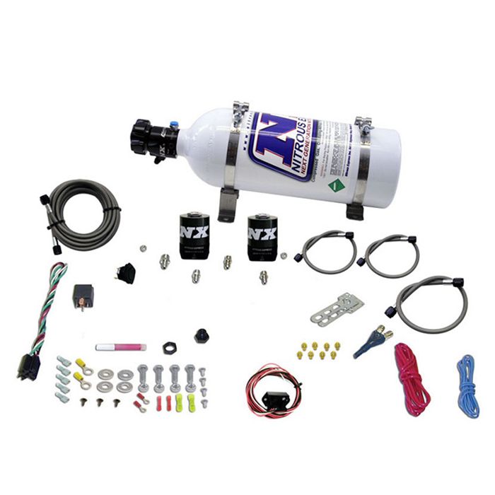 Sistema de inyección electrónica de un solo inyector con botella de 5 lb para vehículos GM (35-150 hp) Nitrous Express NX 20930-05