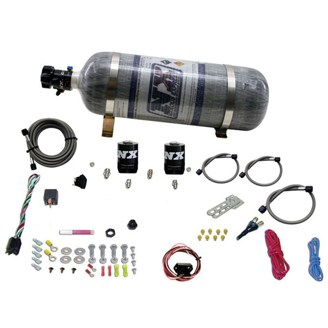 Kit de boquilla única Drive-By-Wire con botella de carbono de 12 lb para vehículos GM (35-150 CV) Nitrous Express NX 20930-12