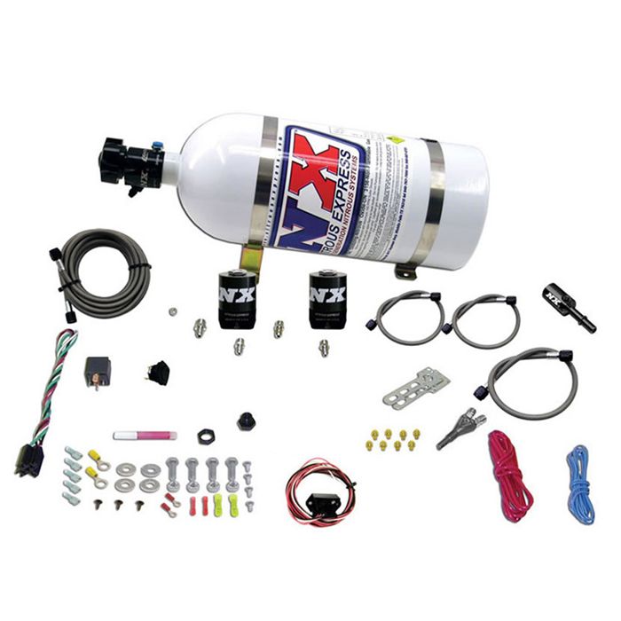 NX 20932-10 Nitrous Express 10lb Bottle Single Nozzle System for Ford Coyote 5.0 (35-150 Hp)