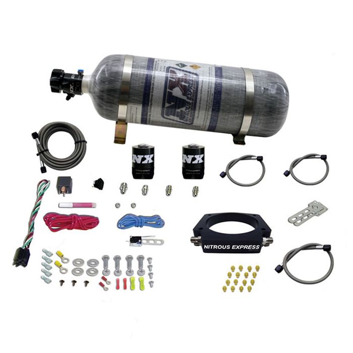 Sistema de placa LS de 102 mm con botella de carbón de 12 lb para vehículos GM Nitrous Express NX 20933-12