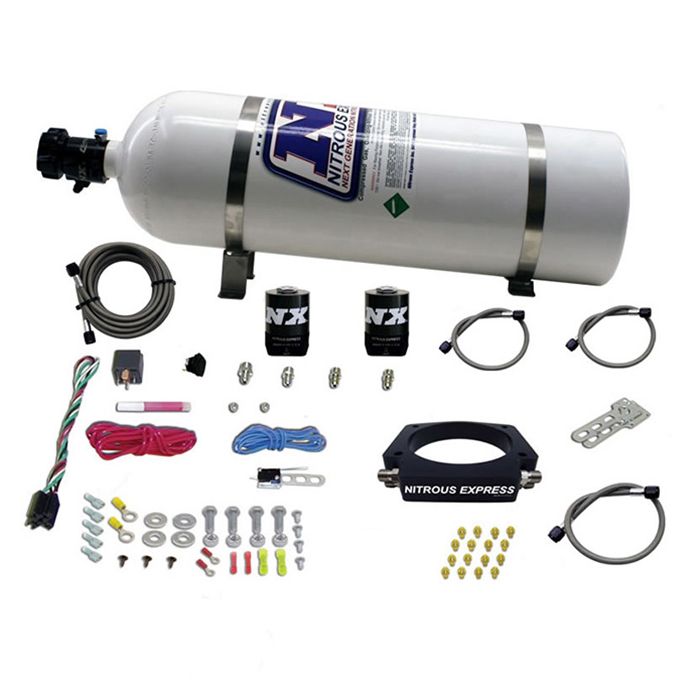 Sistema de placa LS de 102 mm con botella de 15 lb para vehículos GM Nitrous Express NX 20933-15