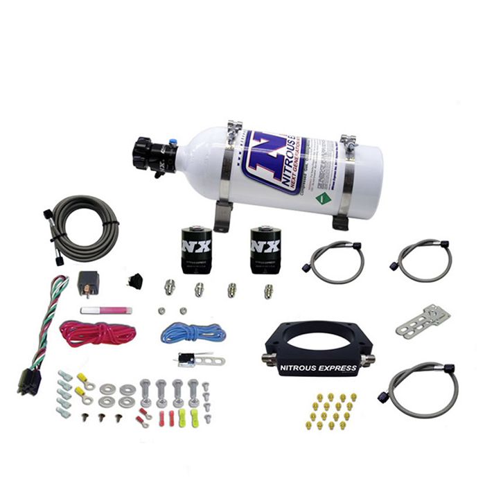 Nitrous Express NX 20934-05 GM Vehicles 90mm LS Plate System with 5lb Bottle