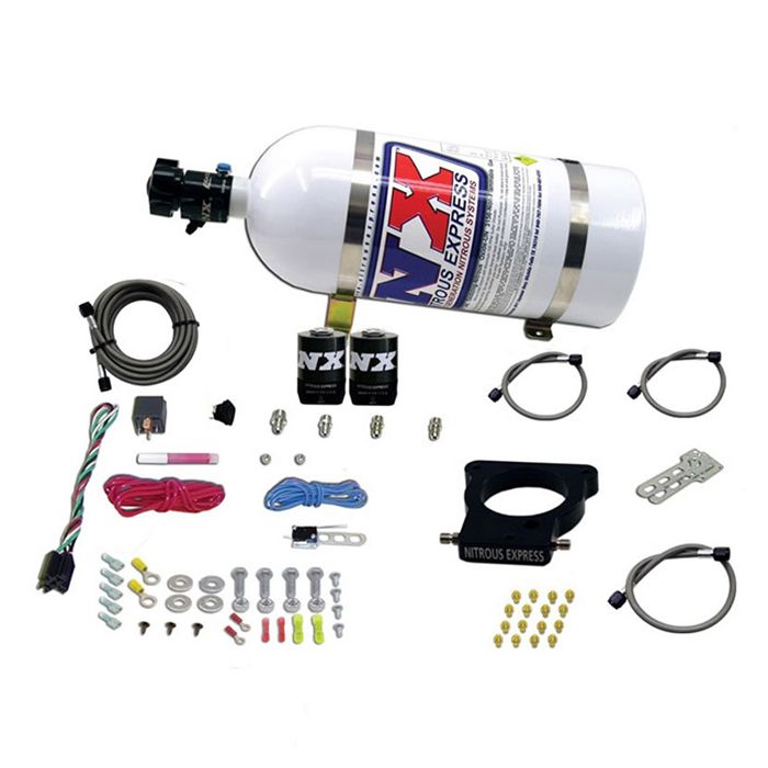 Sistema de placa de óxido nitroso de 3 pernos con botella de 10 lb para GM LS Nitrous Express NX 20935-10