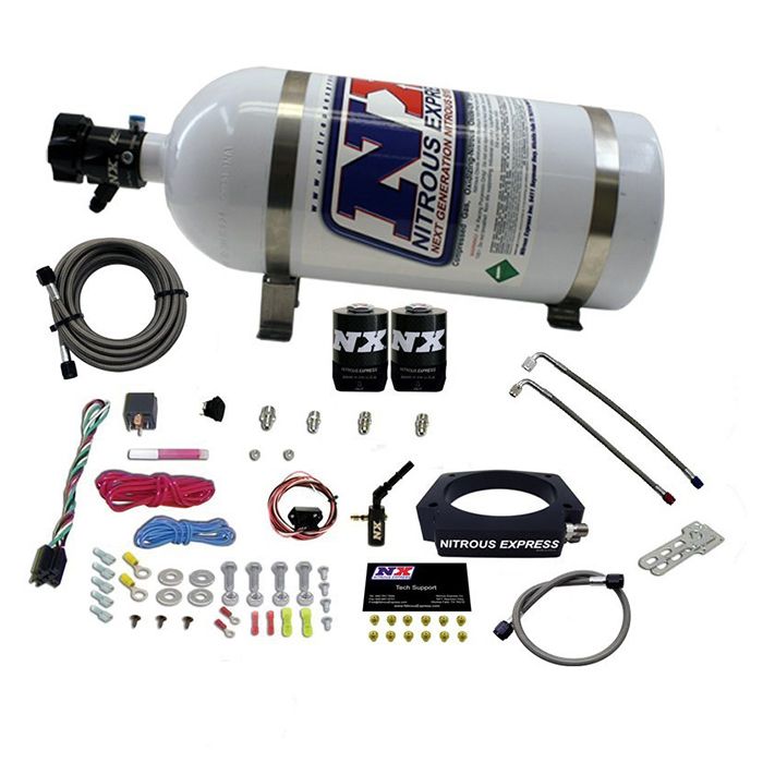 Sistema de inyección de óxido nitroso con botella de 10 lb para camionetas GM 6.2L 2014+ Nitrous Express NX 20937-10
