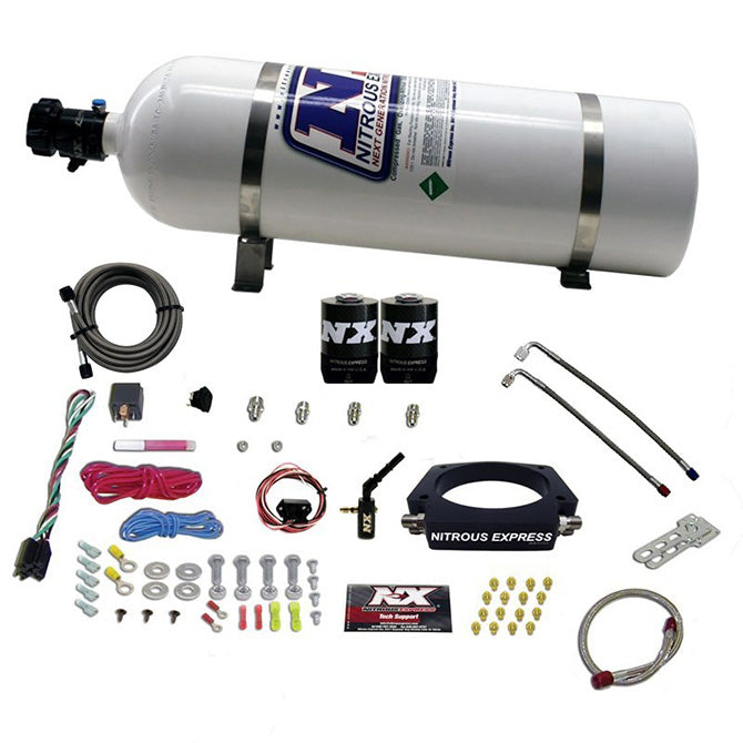 Sistema de nitro con plate con botella de 15 Lb para GM 6.2L Truck 2014+ Nitrous Express NX 20937-15