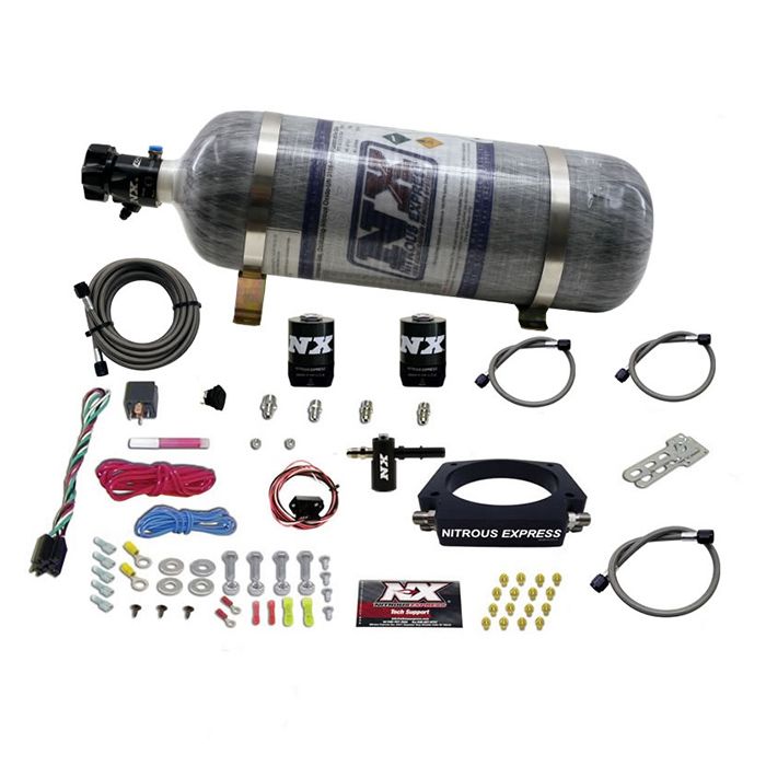 Sistema de inyección de óxido nitroso con botella de carbón de 12 lb para Chevrolet Corvette / Camaro LT1 6.2L Nitrous Express NX 20938-12
