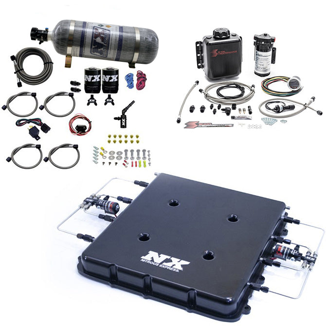 Sistema de nitrous y agua-metanol con tapa de supercharger LT4 billet 12 LB Nitrous Express NX 20939BMF-12