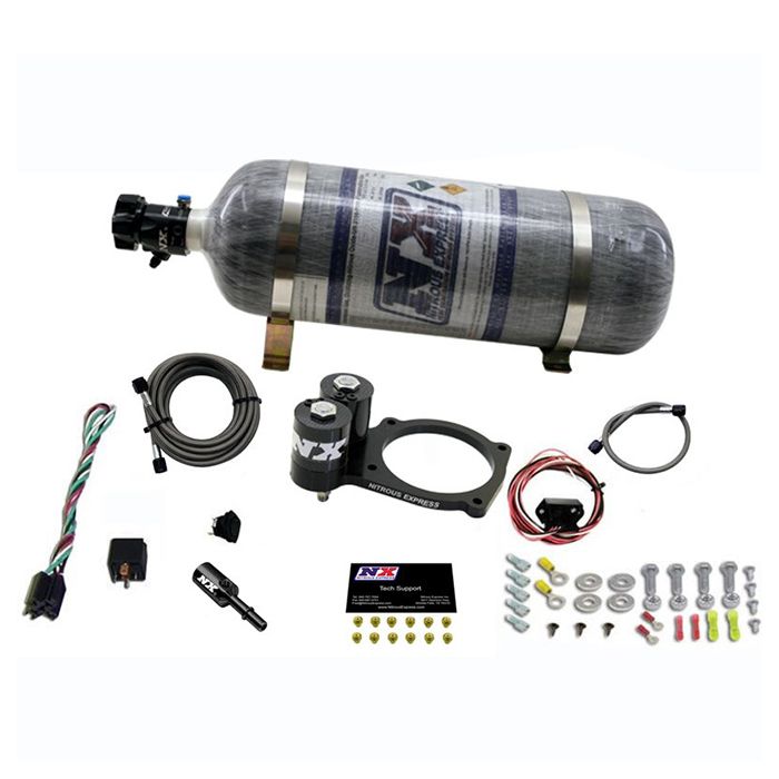 Sistema de inyección de óxido nitroso con botella de carbón de 12 lb para Dodge Hellcat / Demon Nitrous Express NX 20943-12